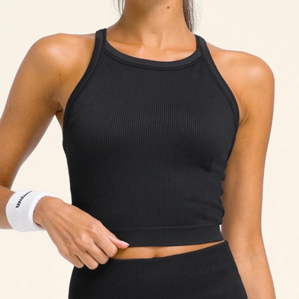 Wilson Black Ribbed Tank Top